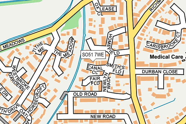 SO51 7WE map - OS OpenMap – Local (Ordnance Survey)