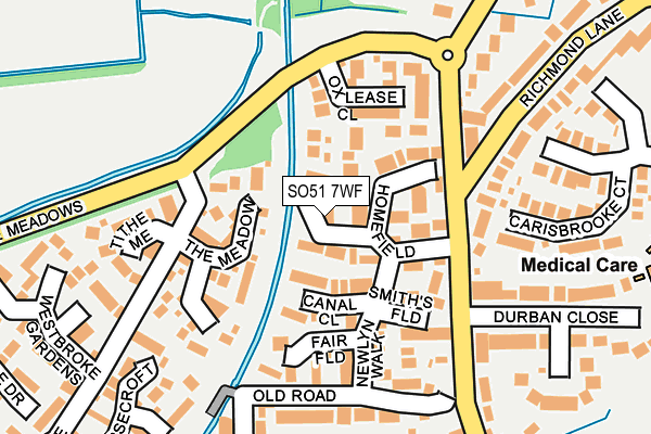 SO51 7WF map - OS OpenMap – Local (Ordnance Survey)