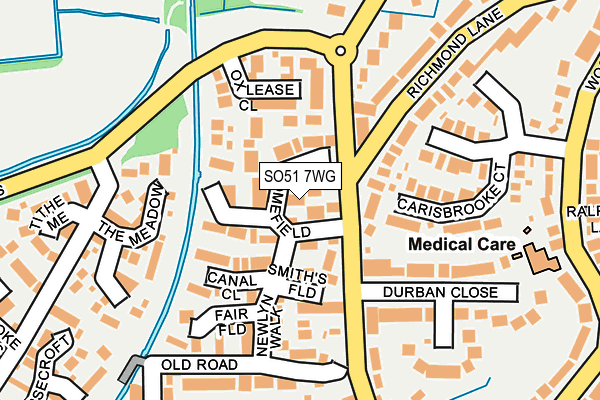 SO51 7WG map - OS OpenMap – Local (Ordnance Survey)