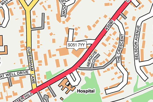 SO51 7YY map - OS OpenMap – Local (Ordnance Survey)