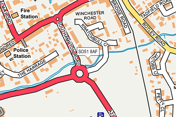 SO51 8AF map - OS OpenMap – Local (Ordnance Survey)
