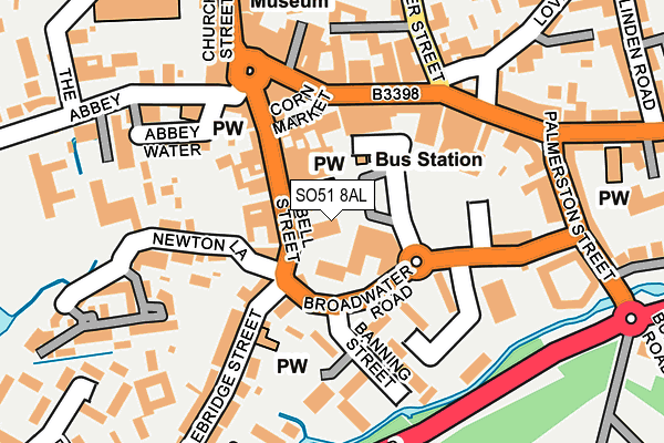 SO51 8AL map - OS OpenMap – Local (Ordnance Survey)