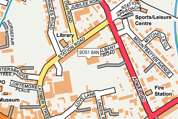 SO51 8AN map - OS OpenMap – Local (Ordnance Survey)