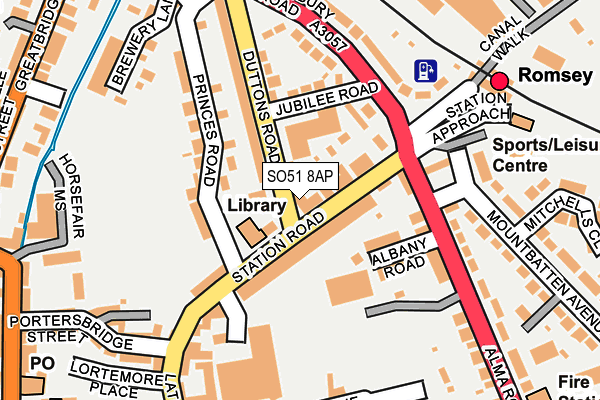 SO51 8AP map - OS OpenMap – Local (Ordnance Survey)