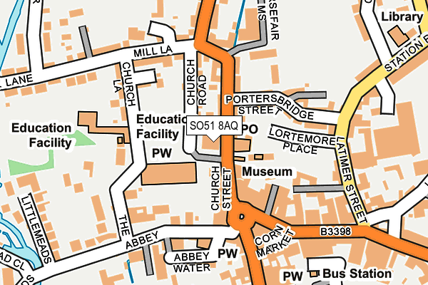 SO51 8AQ map - OS OpenMap – Local (Ordnance Survey)