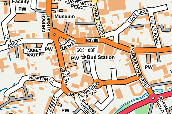 SO51 8BF map - OS OpenMap – Local (Ordnance Survey)