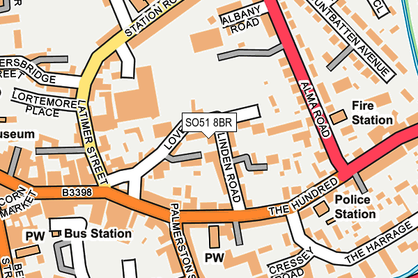 SO51 8BR map - OS OpenMap – Local (Ordnance Survey)