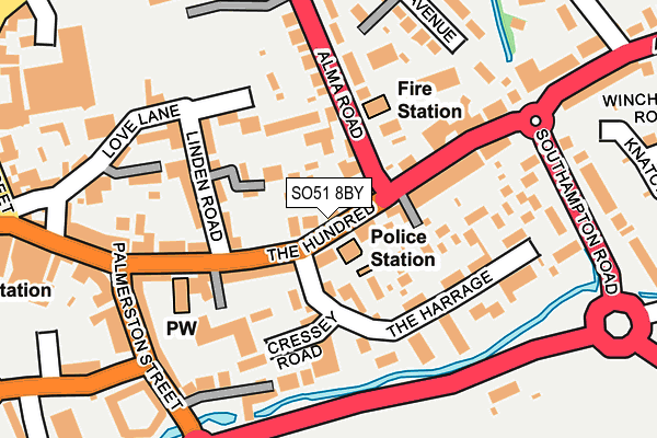 SO51 8BY map - OS OpenMap – Local (Ordnance Survey)