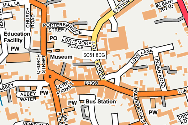 SO51 8DG map - OS OpenMap – Local (Ordnance Survey)