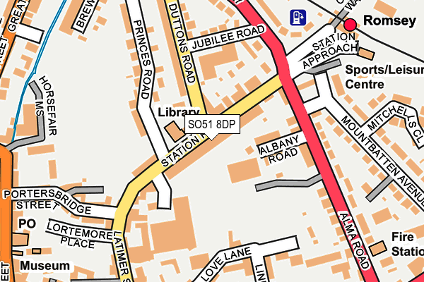 SO51 8DP map - OS OpenMap – Local (Ordnance Survey)