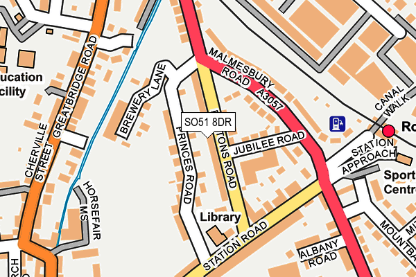 SO51 8DR map - OS OpenMap – Local (Ordnance Survey)