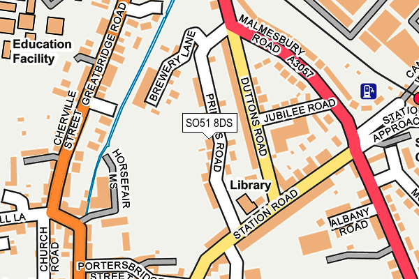 SO51 8DS map - OS OpenMap – Local (Ordnance Survey)