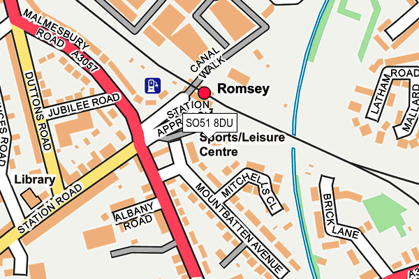 SO51 8DU map - OS OpenMap – Local (Ordnance Survey)