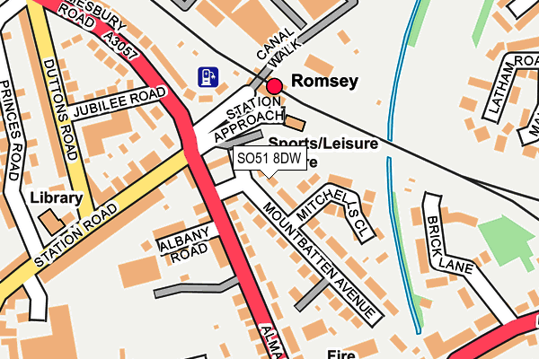 SO51 8DW map - OS OpenMap – Local (Ordnance Survey)