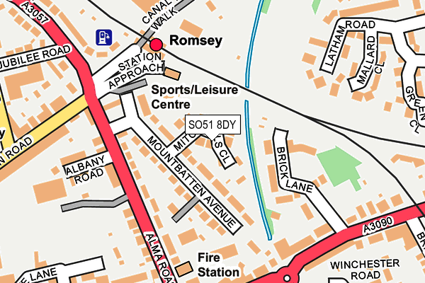 SO51 8DY map - OS OpenMap – Local (Ordnance Survey)
