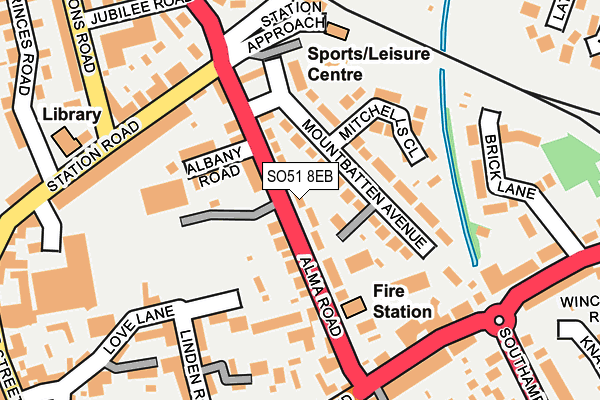 SO51 8EB map - OS OpenMap – Local (Ordnance Survey)