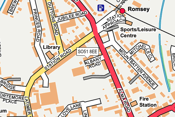 SO51 8EE map - OS OpenMap – Local (Ordnance Survey)
