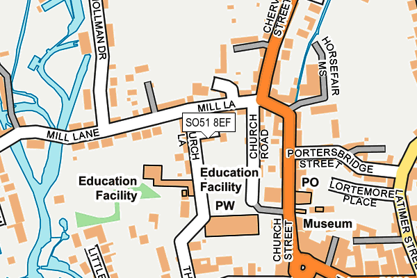 SO51 8EF map - OS OpenMap – Local (Ordnance Survey)