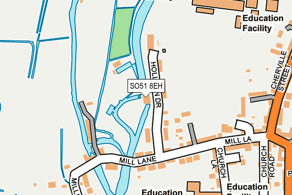 SO51 8EH map - OS OpenMap – Local (Ordnance Survey)