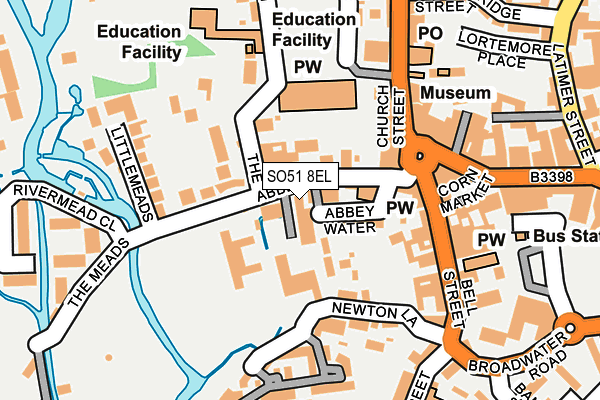 SO51 8EL map - OS OpenMap – Local (Ordnance Survey)