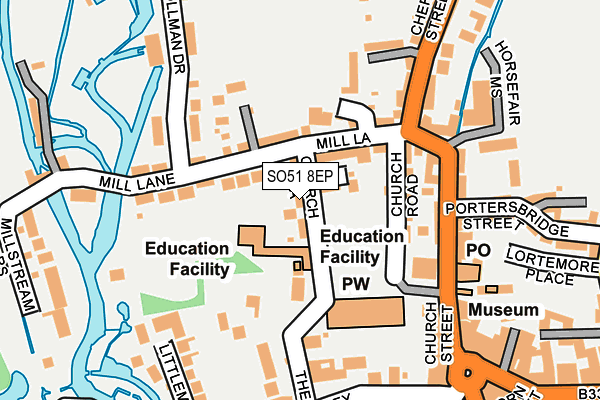 SO51 8EP map - OS OpenMap – Local (Ordnance Survey)