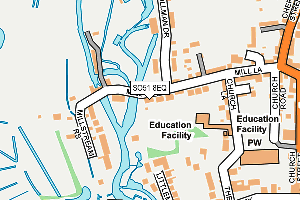 SO51 8EQ map - OS OpenMap – Local (Ordnance Survey)