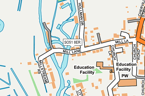 SO51 8ER map - OS OpenMap – Local (Ordnance Survey)