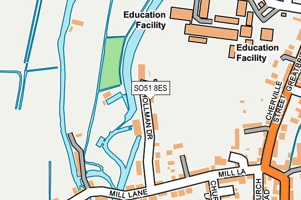 SO51 8ES map - OS OpenMap – Local (Ordnance Survey)