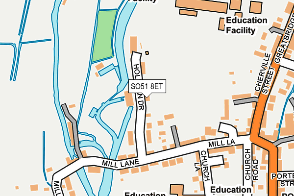 SO51 8ET map - OS OpenMap – Local (Ordnance Survey)