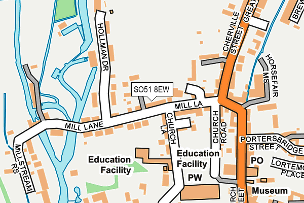 SO51 8EW map - OS OpenMap – Local (Ordnance Survey)