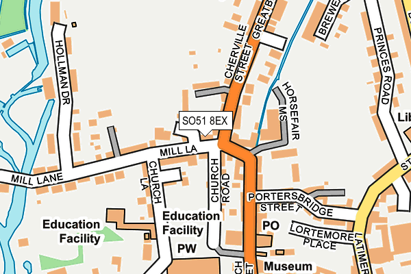 SO51 8EX map - OS OpenMap – Local (Ordnance Survey)