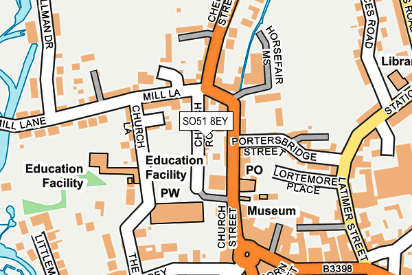 SO51 8EY map - OS OpenMap – Local (Ordnance Survey)