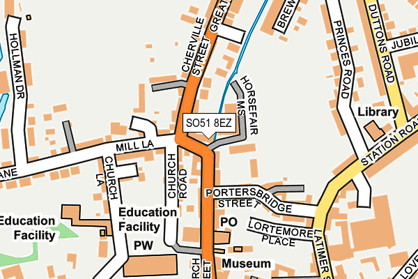SO51 8EZ map - OS OpenMap – Local (Ordnance Survey)