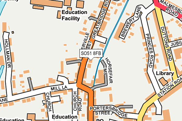 SO51 8FB map - OS OpenMap – Local (Ordnance Survey)