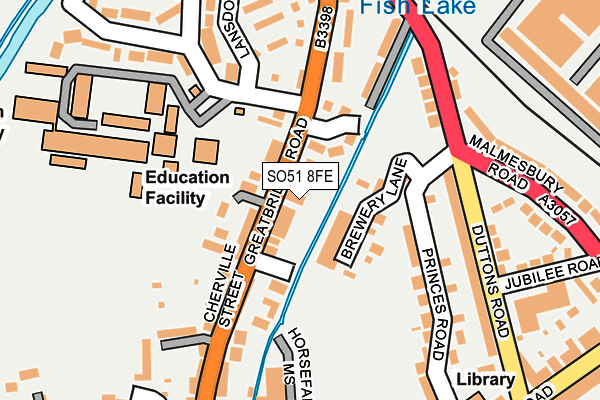 SO51 8FE map - OS OpenMap – Local (Ordnance Survey)