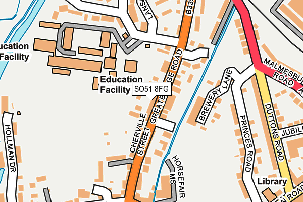 SO51 8FG map - OS OpenMap – Local (Ordnance Survey)