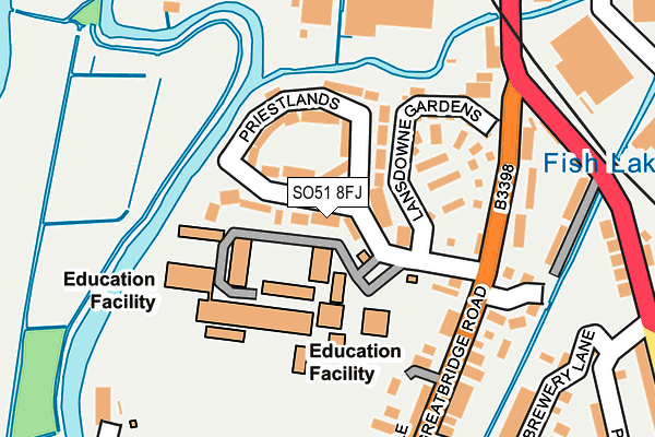 SO51 8FJ map - OS OpenMap – Local (Ordnance Survey)
