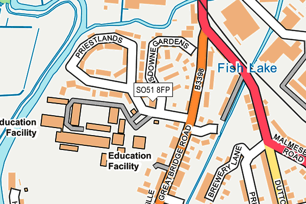 SO51 8FP map - OS OpenMap – Local (Ordnance Survey)