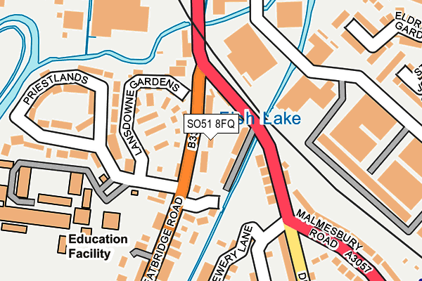 SO51 8FQ map - OS OpenMap – Local (Ordnance Survey)