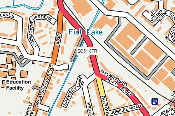 SO51 8FR map - OS OpenMap – Local (Ordnance Survey)