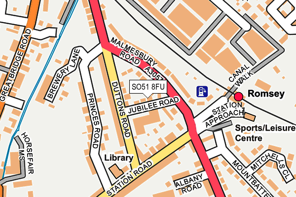 SO51 8FU map - OS OpenMap – Local (Ordnance Survey)