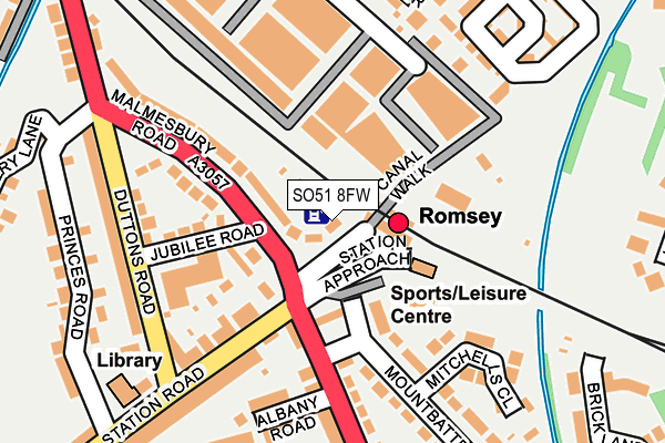 SO51 8FW map - OS OpenMap – Local (Ordnance Survey)