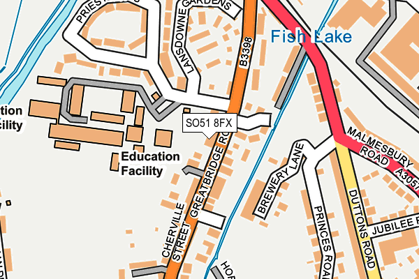 SO51 8FX map - OS OpenMap – Local (Ordnance Survey)