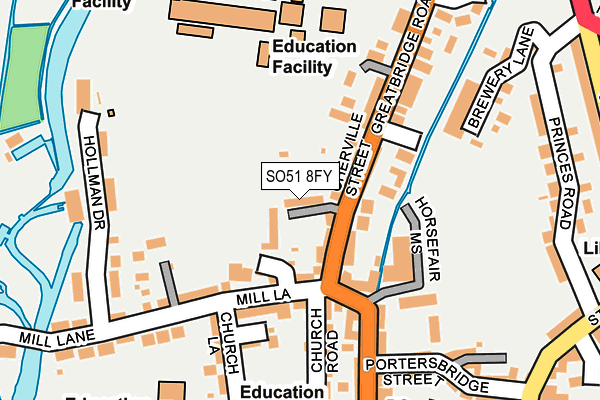 SO51 8FY map - OS OpenMap – Local (Ordnance Survey)