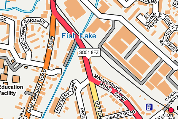 SO51 8FZ map - OS OpenMap – Local (Ordnance Survey)