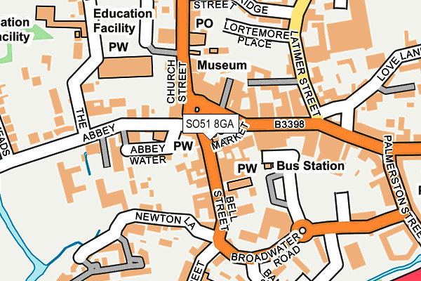 SO51 8GA map - OS OpenMap – Local (Ordnance Survey)