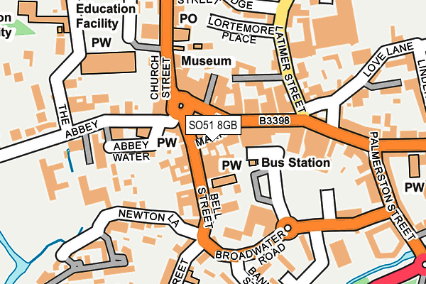 SO51 8GB map - OS OpenMap – Local (Ordnance Survey)