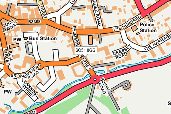 SO51 8GG map - OS OpenMap – Local (Ordnance Survey)