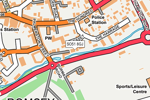 SO51 8GJ map - OS OpenMap – Local (Ordnance Survey)