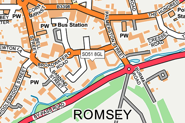 SO51 8GL map - OS OpenMap – Local (Ordnance Survey)